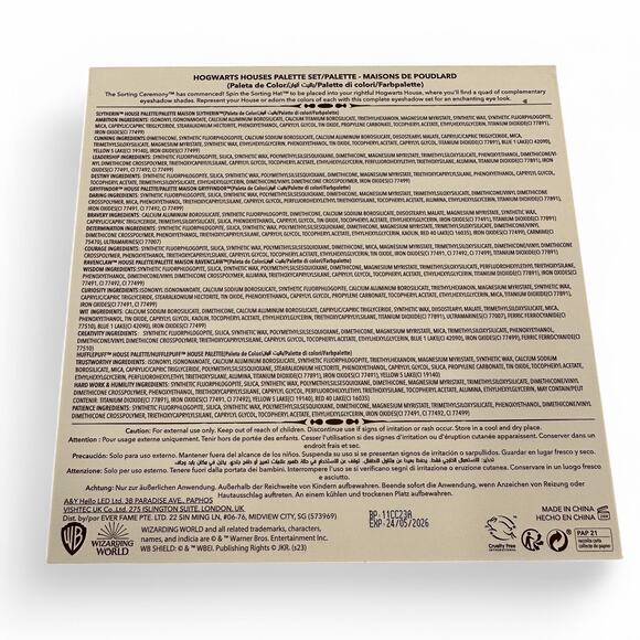 Harry Potter Hogwarts Houses Eyeshadow Palette Set Sheglam - Picture 9 of 11